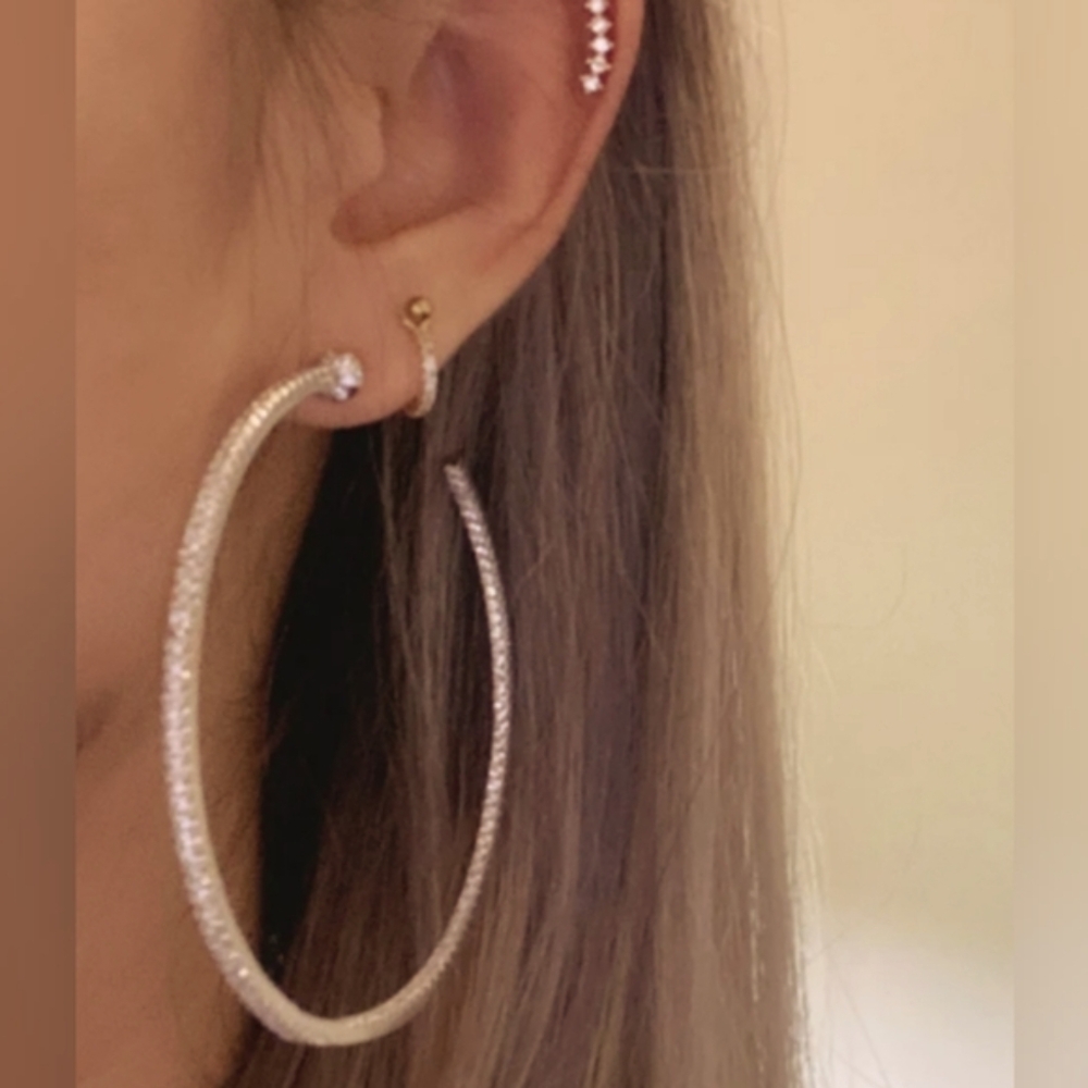 SOLD ✨💎 NEW Large Inside Outside Hoop Earrings